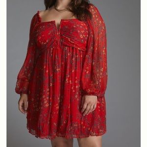 Anthropologie LET ME BE BABYDOLL MINI DRESS